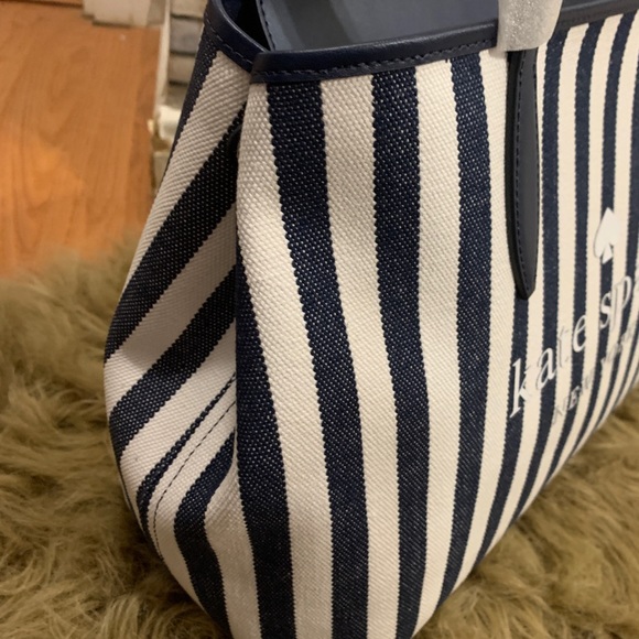 Authentic Kate Spade logo leather/Canvas zip tote - Picture 6 of 16